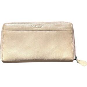 Osprey London beige continental leather wallet